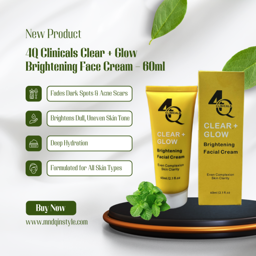 4Q Clinicals Clear + Glow Brightening Face Cream - 60ml - Image 3