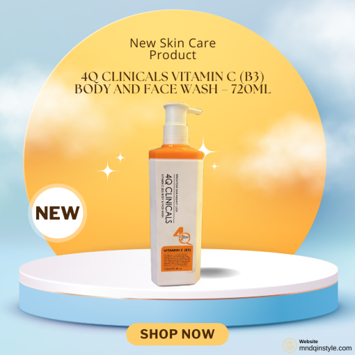 4Q Clinicals Vitamin C (B3) Body and Face Wash - 720ml - Image 2